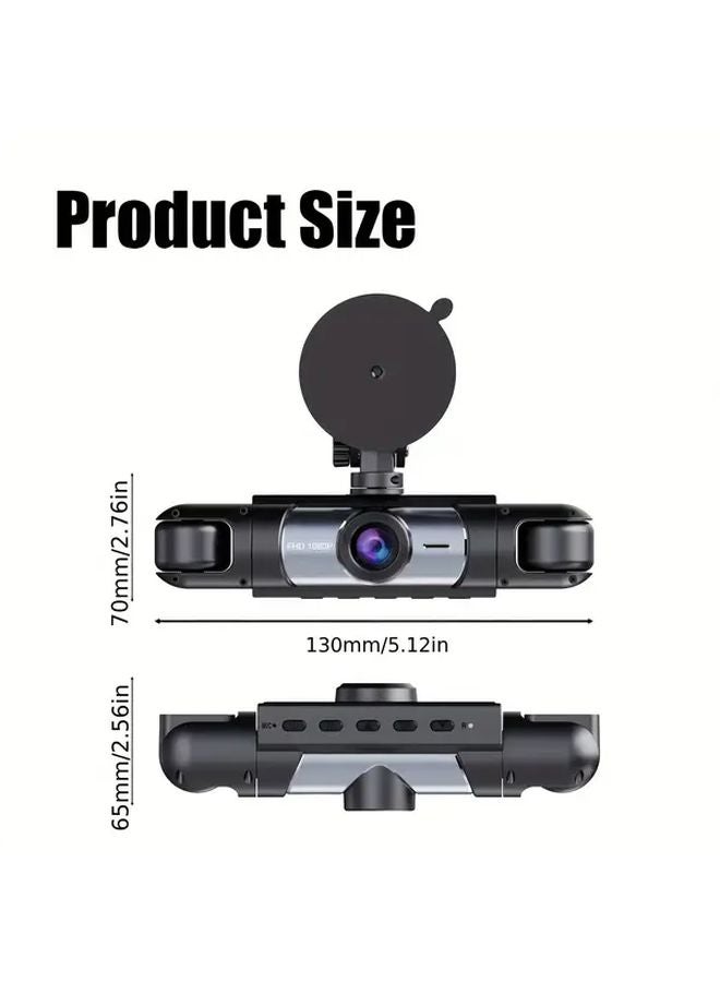 4 Channel 1080P Dash Cam With 32GB Card Night Vision 4 Lenses Multi Angle Recording - Image 5